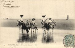 CPA Ane Mule Berck Plage Promenade a anes