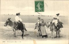 VINTAGE POSTCARD Ane Mule Walk has asses