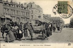 CPA Ane Mule Berck Plage Les anes dans l'entonnoir 
