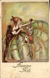 VINTAGE POSTCARD Fantasy Illustrator Marrionnette Woman