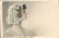 CPA Fantaisie Illustrateur Femme 