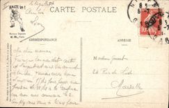 CPA Militaria Gare a la secousse Cheval