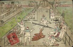 VINTAGE POSTCARD Militaria Marins Be useful hot