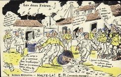 CPA Militaria Les deux freres 