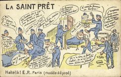 VINTAGE POSTCARD Militaria the Ready Saint