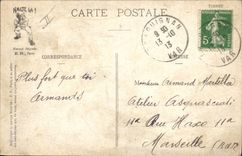 VINTAGE POSTCARD Militaria the extinction of fires Trumpet