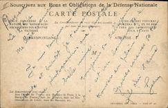 CPA Militaria Bons de la Defense Nationale 