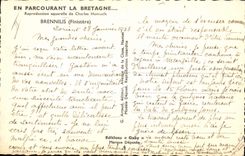 CPA Folklore Charles Homualk Brennilis Femme Enfant