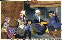 CPA Folklore Charles Homualk Plougastel 