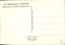CPA Folklore Jeune fille de Tregastel Perros Guirec