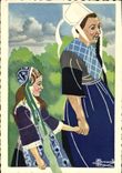 CPA Folklore Charles Homualk Plougastel Daoulas Femme Enfant