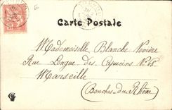 CPA Folklore Bretagne Poisson TOP (dessin a la main)