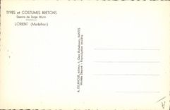 CPA Folklore Jorge Morin Lorient Morbihan