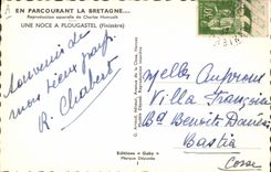 CPA Folklore Charles Homualk Une noce a Plougastel Finistere Mariage 