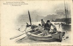 El folklore de la POSTAL de la VENDIMIA el entrenamiento de los marineros del futuro pesca Sinning