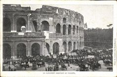 CPA President de la Republique Le president arrivant au Colisee Rome 
