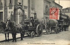 CPA Attelage Un porte bonheur La pompe a merde TOP
