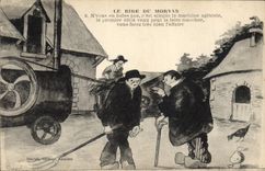 CPA Le rire du Morvan Machine agricole