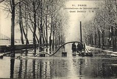 CPA Paris Inondations de la Seine Quai Debilly