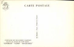 CPA Bateau Paquebot Compagnie des Messageries Maritimes Euphrate Gange Iraouaddy