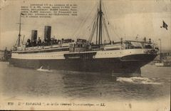 CPA Bateau Paquebot L'Espagne de la Cie Generale Transatlantique