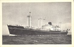 CPA Bateau Paquebot Compagnie des Messageries Maritimes Euphrate Gange Iraouaddy