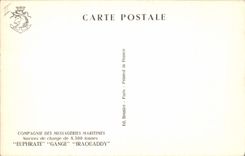 CPA Bateau Paquebot Compagnie des Messageries Maritimes Euphrate Gange Iraouaddy