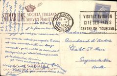 VINTAGE POSTCARD Boat Steamer Esperia Sitmar Line