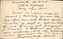 VINTAGE POSTCARD Boat Marseilles Steamer the Eugene Pereire Company Transatlantic Marseilles