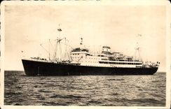 VINTAGE POSTCARD Boat Steamer Maritime company of the Brought together Chargers Foucauld Brazza