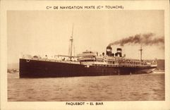 CPA Bateau Paquebot Cie de Navigation mixte Cie Touache El Biar