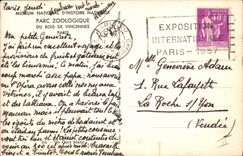 CPA Ours Parx zoologique du Bois de Vincennes Paris
