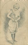 CPA Fantaisie Illustrateur Femme