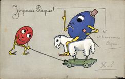 CPA Fantaisie Illustrateur Paques Klesse