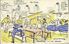CPA Militaria Au pret 