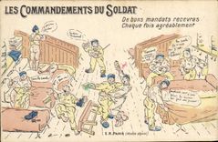 CPA Militaria Les commandements du soldat 