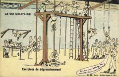 CPA Militaria Exercices de degrossissement 