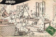 CPA Militaria A la cuisine 