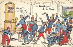 CPA Militaria Le compte jus de la classe Perco 