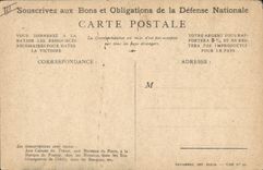 CPA Militaria Bons de la Defense Nationale