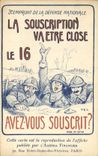 CPA Militaria Souscription 3eme emprunt de la defense nationale