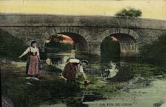 CPA Folklore La fin du jour 