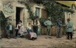 CPA Folklore La paie des moissonneurs 