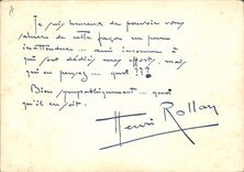 CPA Cinema dedicacee Henri Rollan