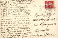 VINTAGE POSTCARD Portrait of Gambetta