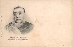 VINTAGE POSTCARD Hommage has Kruger Defenseur of the right oppresses