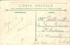 VINTAGE POSTCARD After the degradation given to the gendarmerie is taken back with prison ULLMO