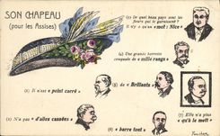 CPA Son chapeau pour les Assises 
