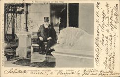 VINTAGE POSTCARD President Kruger one his Stoep