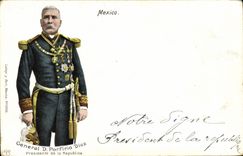 CPA Mexico General D Porfirio Diaz Presidente de la Republica Mexique
